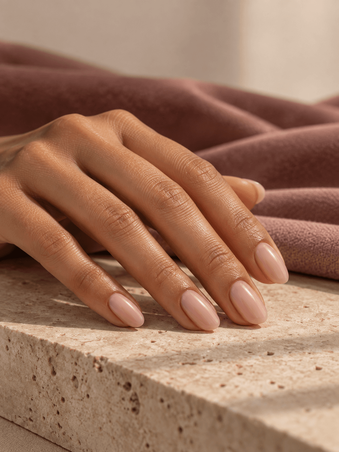 Freshly finished manicure with refined shaping